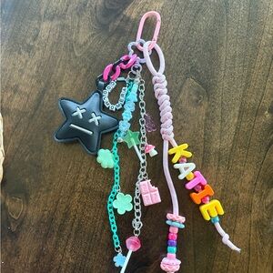 Colorful Beaded Name Keychain